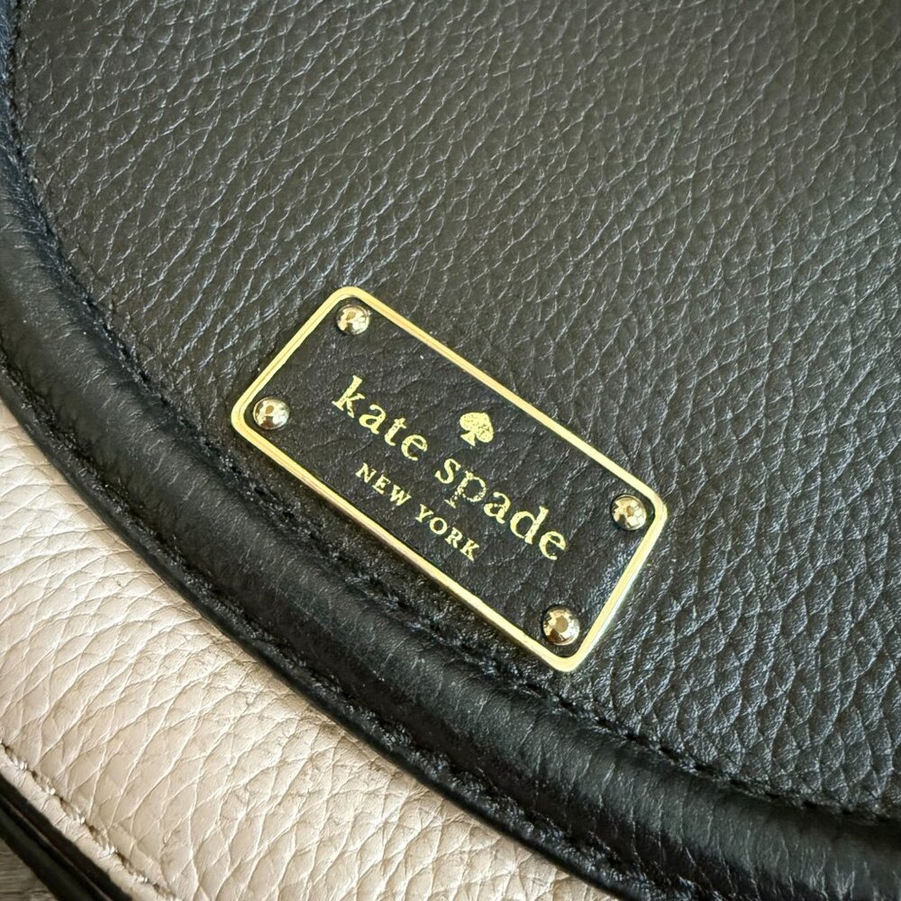 Kate Spade Oliver Street Lilly Bag Crossbody Two Tone Black Blush - Picture 2 of 8